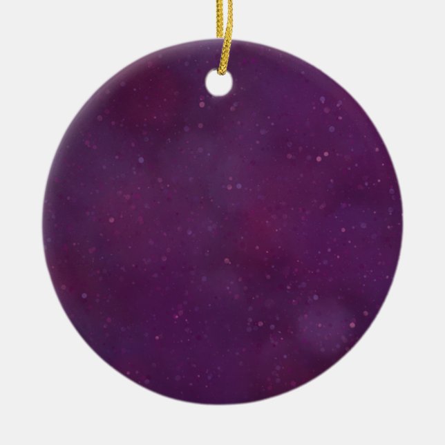 Purple star sky ceramic tree decoration (Front)