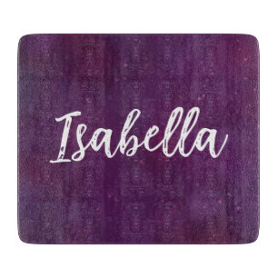 Purple star sky cutting board