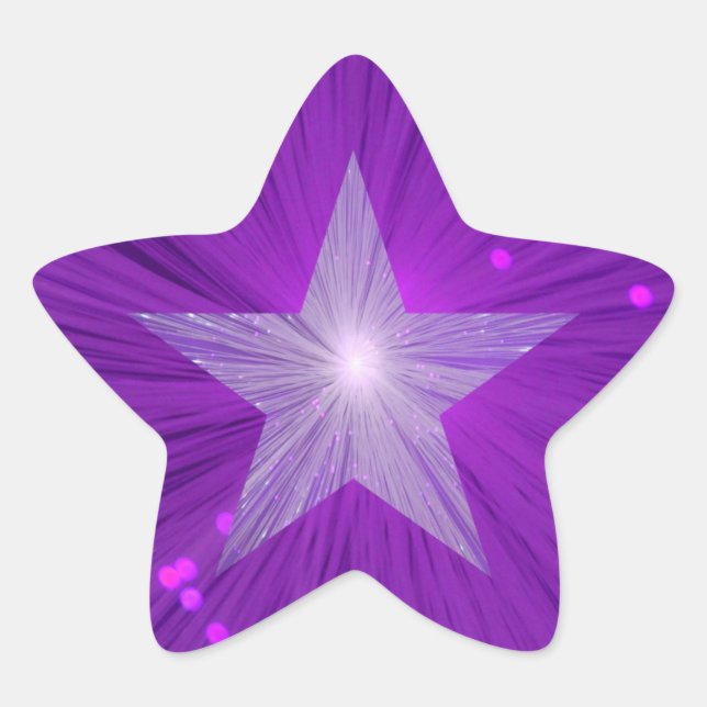Purple Star sticker star shape (Front)