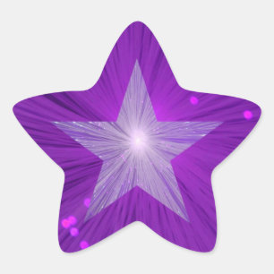 Purple Star sticker star shape