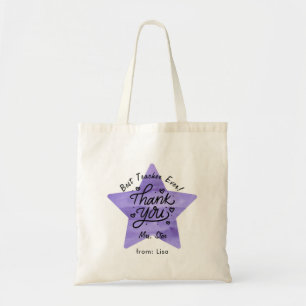 Purple Star Teacher Thank You Gift Tote Bag
