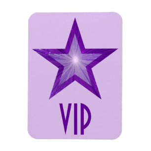 Purple Star 'VIP' flexible magnet pale purple