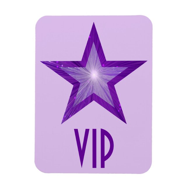 Purple Star 'VIP' flexible magnet pale purple (Vertical)