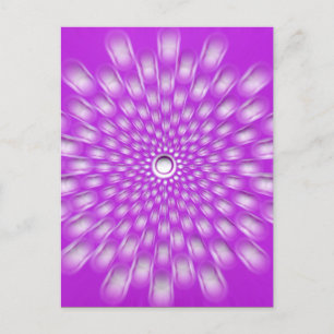 Purple Starburst - Mandala - love postcard