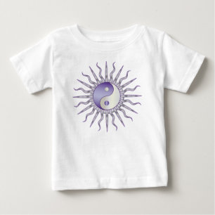 Purple Starburst Yin Yang Baby T-Shirt
