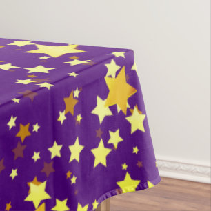 Purple Starry Christmas Tablecloth