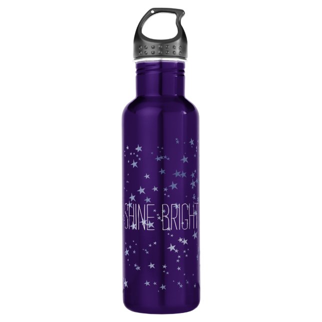 Purple Stars 710 Ml Water Bottle (Front)