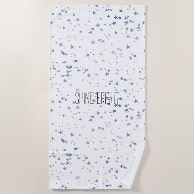 Purple Stars Beach Towel (Front)