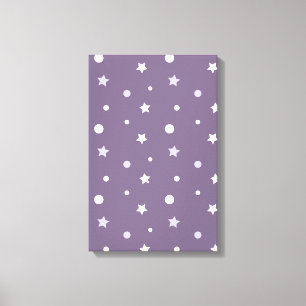 Purple Stars Canvas Print