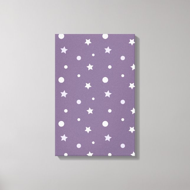 Purple Stars Canvas Print (Front)