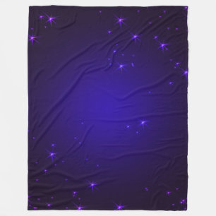 Purple Stars Fleece Blanket