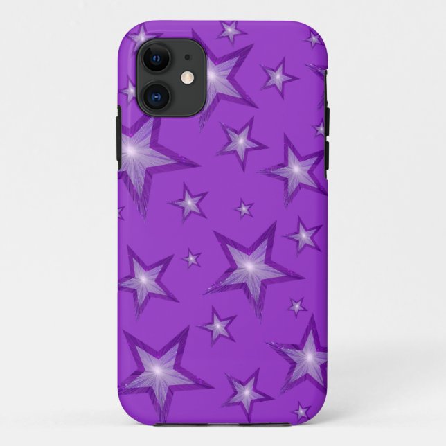Purple Stars iPhone case (Back)