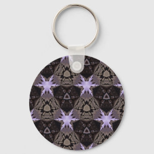 Purple Stars Key Ring