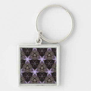 Purple Stars Key Ring