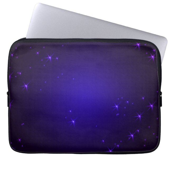 Purple Stars Laptop Sleeve (Front)