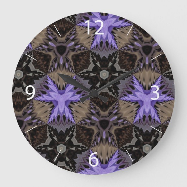 Purple Stars Large Clock (Front)