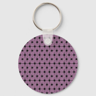 purple stars pattern key ring