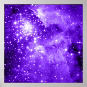Purple Stars Poster