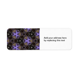 Purple Stars Return Address Labels