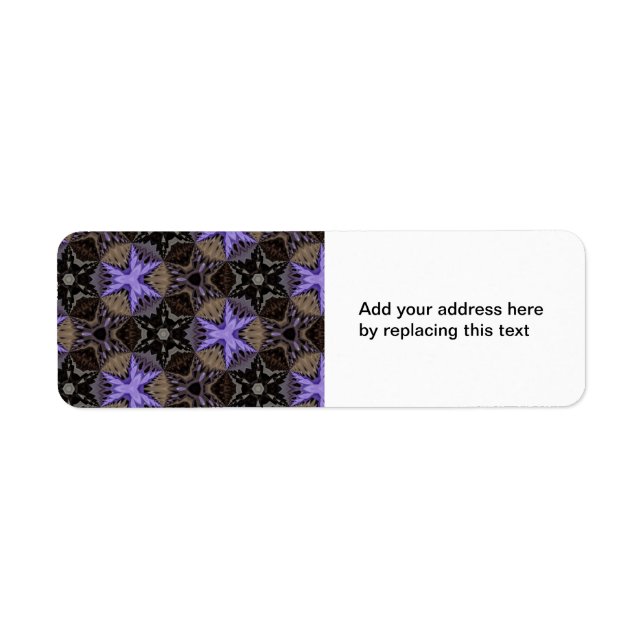 Purple Stars Return Address Labels (Front)