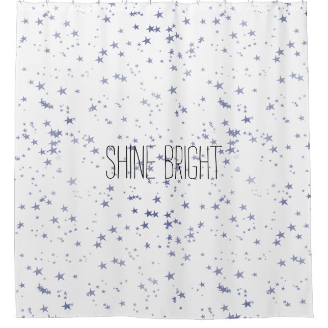 Purple Stars Shower Curtain (Front)