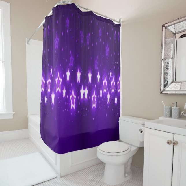 purple stars shower curtain (In Situ)