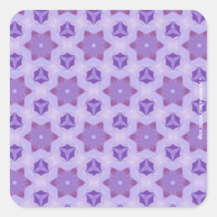 Purple Stars Square Sticker