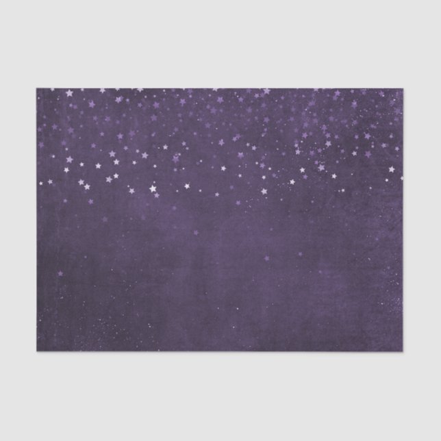 Purple Stars Tissue Paper (Front)