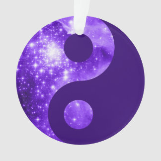 Purple Stars Yin Yang Symbol Ornament