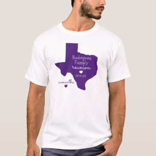 Purple State of Texas Family Reunion T-Shirt