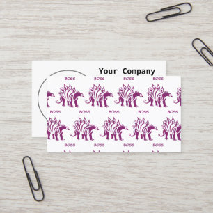 Purple Stegosaurus Spiked  Dinosaur  Business Card