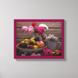 Purple Still Life Canvas Print|Table Setting Print