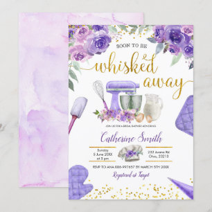 Purple Stock the Kitchen Bridal Shower Invitation