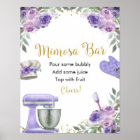 Purple Stock the Kitchen Bridal Shower Mimosa Bar 