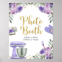 Purple Stock the Kitchen Bridal Shower Photo Booth