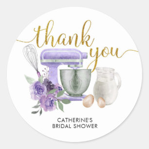 Purple Stock the Kitchen Thank You Sticker