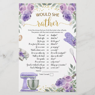 Purple Stock the Kitchen Would She Rather Game