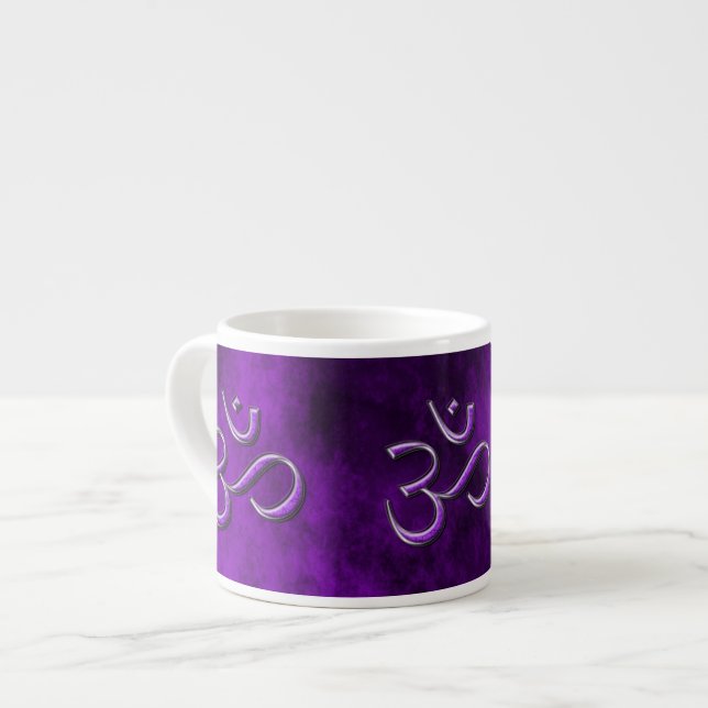 Purple Stone Om Espresso Cup (Front Left)