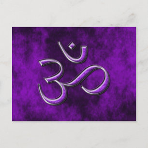 Purple Stone Om Postcard