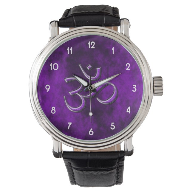 Purple Stone Om Watch (Front)