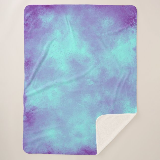 Purple Storm cloud effect Sherpa Blanket (Front)