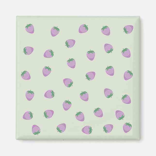 Purple Strawberries Magnet (Front)
