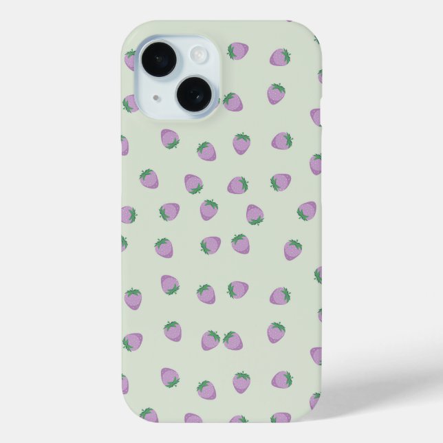 Purple Strawberries Pattern Case-Mate iPhone Case (Back)
