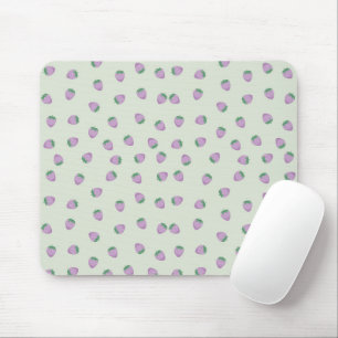 Purple Strawberries Pattern Mouse Mat