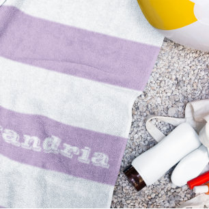 Purple Stripe Beach Towel