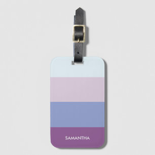 Purple Stripe Colour Palette Luggage Tag