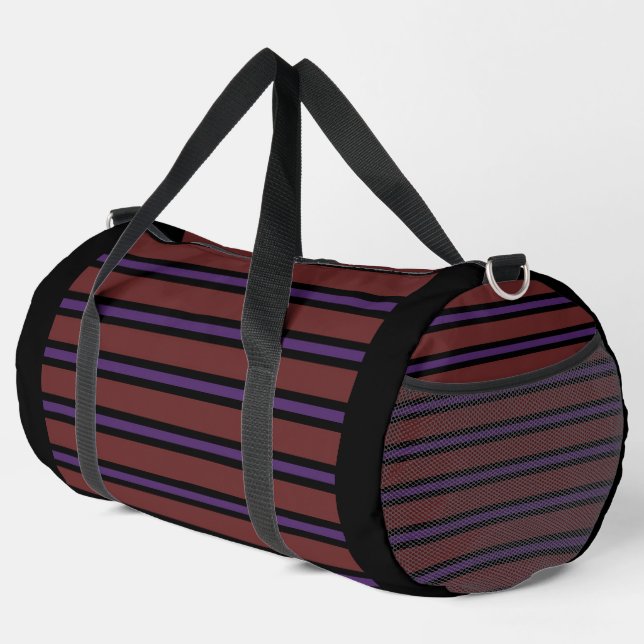 Purple Stripe  Duffle Bag (Right Corner)