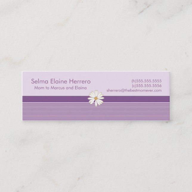 Purple Stripe Mummy Cards (Front)