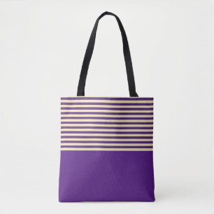 Purple Stripe  Tote Bag