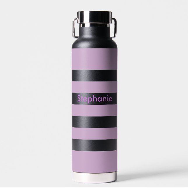 Purple Stripe Water Bottle (Front)